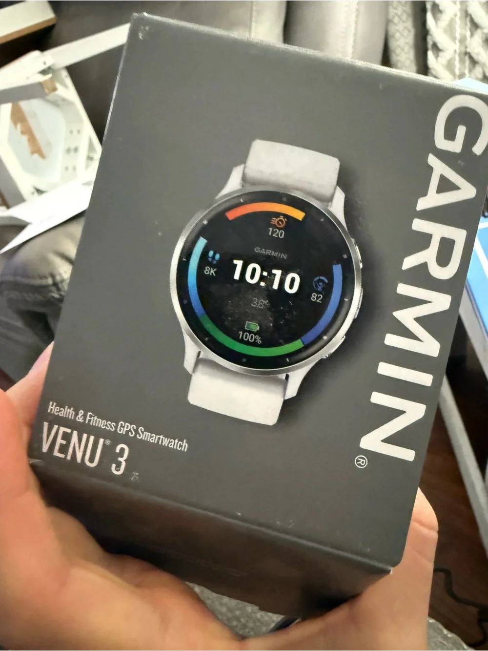 garmin Venu 3 Silver Case White Band GPS Smartwatch